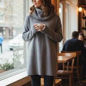 Nanette Wool Cowl Neck Sweater Cozy Oversized Cottagecore Minimalist Loungewear